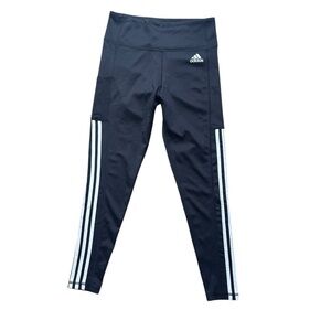 Adidas‎ Women’s Black and White Striped Leggings AeroReady
